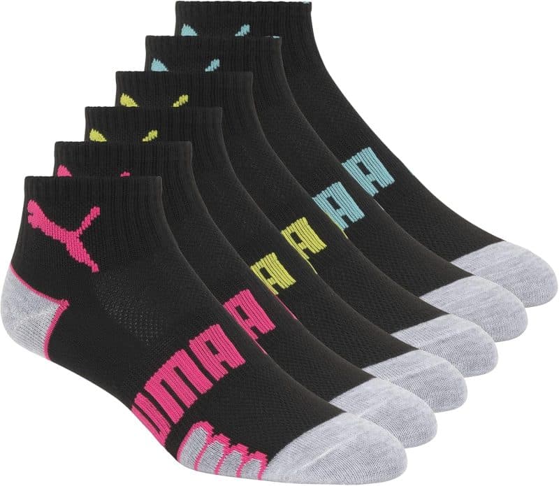 PUMA Women's 6 Pack Quarter Crew Socks - Image 12