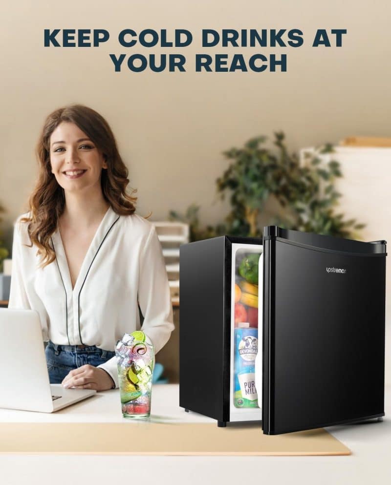 Upstreman 1.7 Cu.ft Mini Fridge with Freezer - Image 2