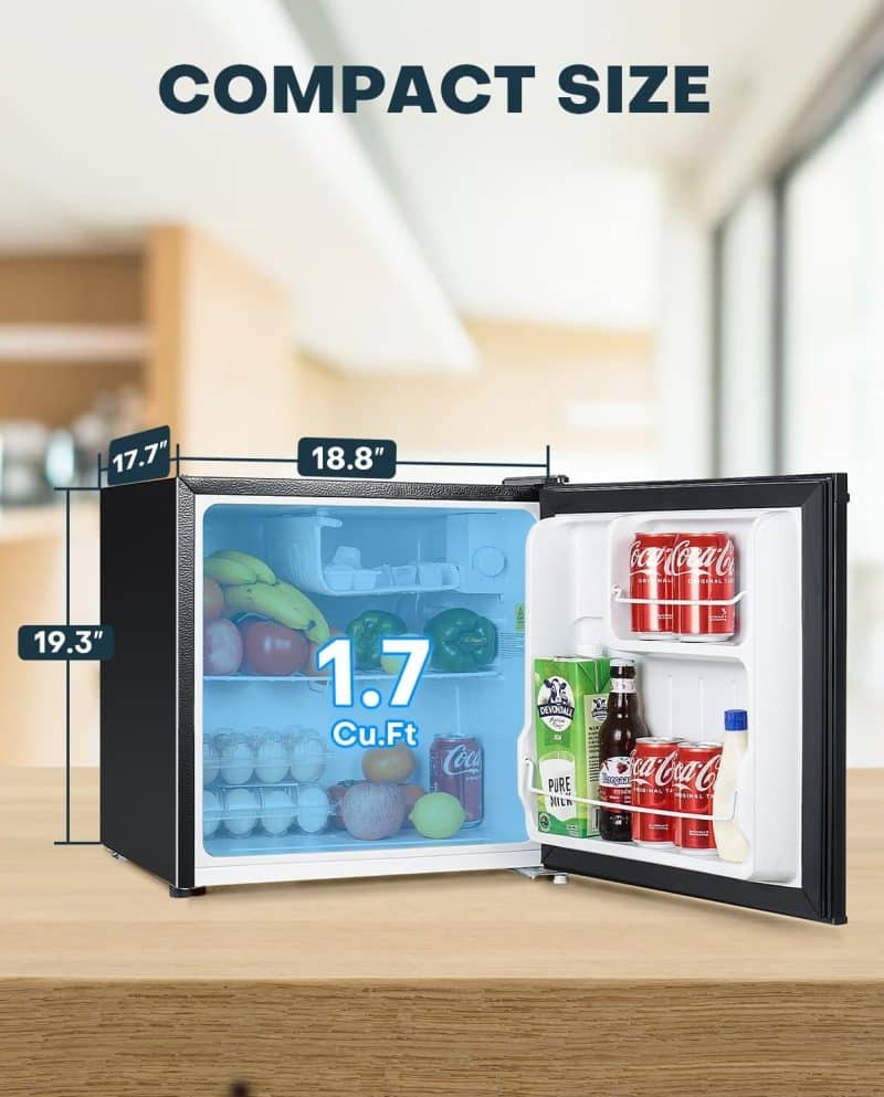 Upstreman 1.7 Cu.ft Mini Fridge with Freezer - Image 3