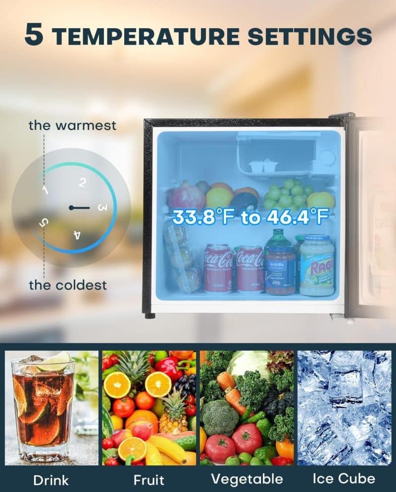 Upstreman 1.7 Cu.ft Mini Fridge with Freezer - Image 5