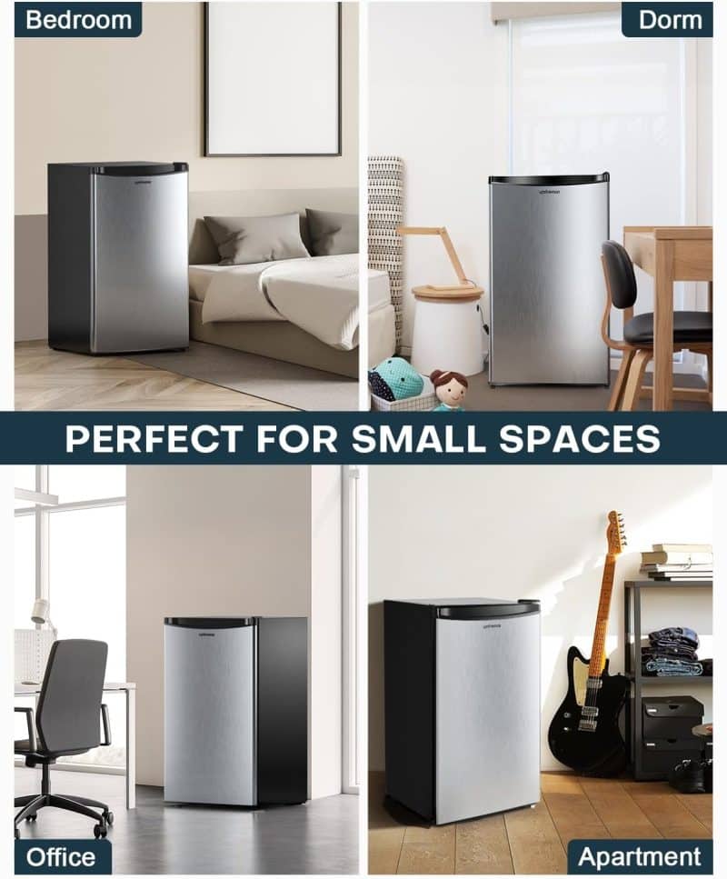 Upstreman 3.2 Cu.Ft Mini Fridge with Freezer - Image 7
