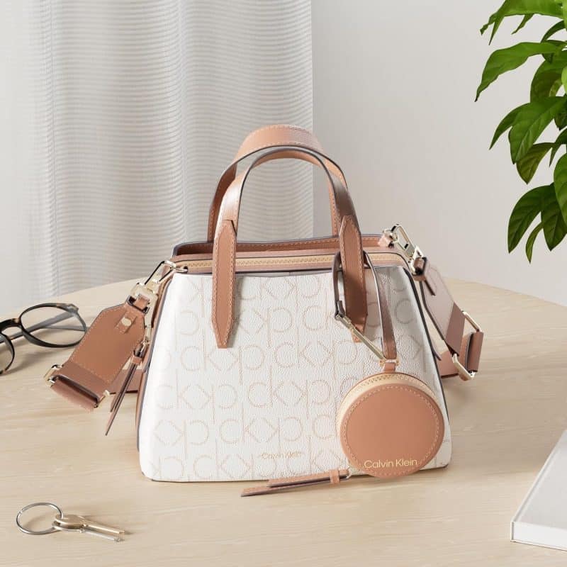 Calvin Klein Millie 2 in 1 Triple Compartment Mini Satchel Crossbody - Image 7
