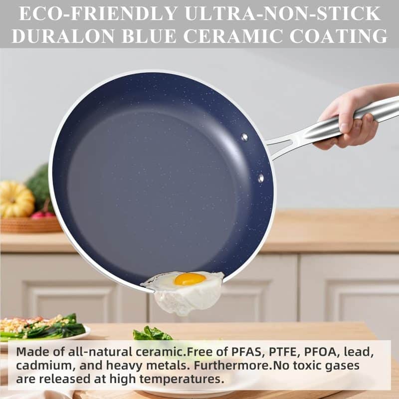 Nuwave Healthy Duralon Blue Ceramic Nonstick Cookware Set - Image 6
