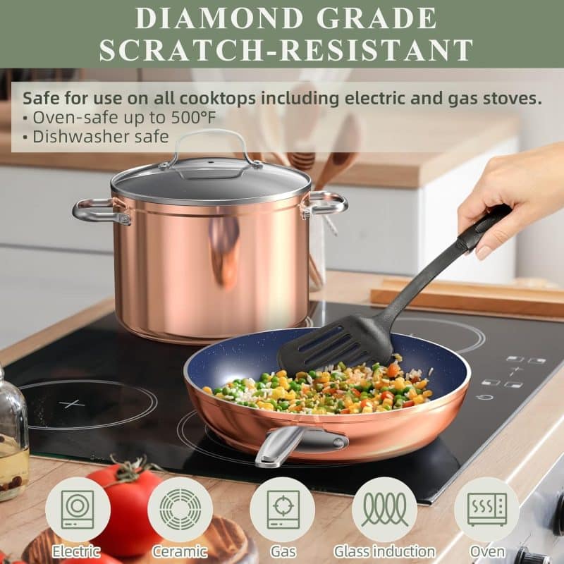 Nuwave Healthy Duralon Blue Ceramic Nonstick Cookware Set - Image 14