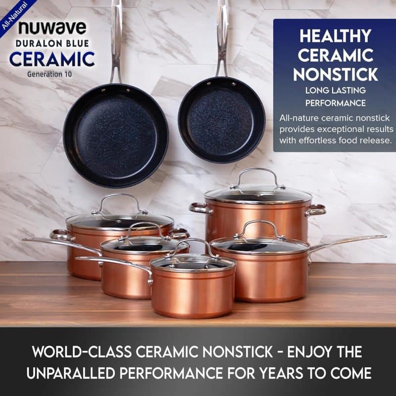 Nuwave Healthy Duralon Blue Ceramic Nonstick Cookware Set - Image 15