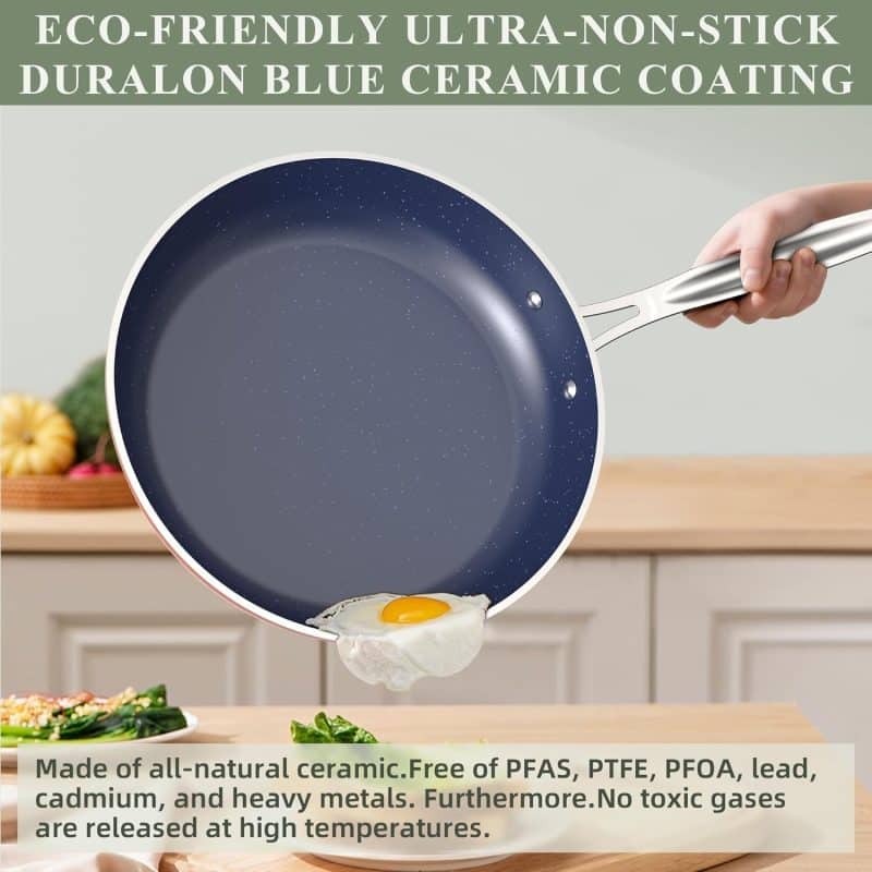 Nuwave Healthy Duralon Blue Ceramic Nonstick Cookware Set - Image 16