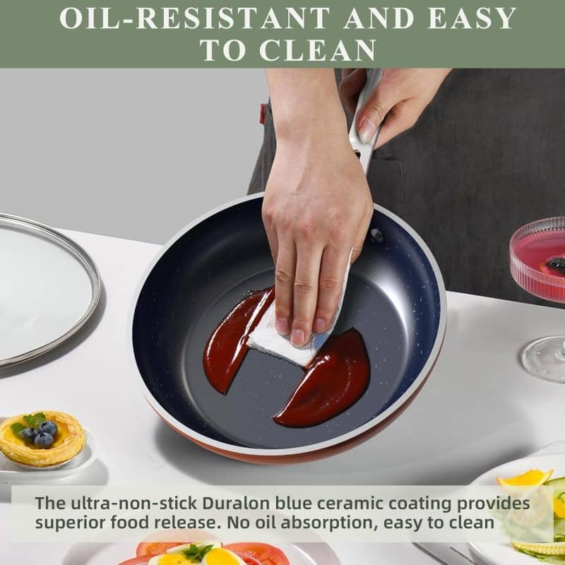 Nuwave Healthy Duralon Blue Ceramic Nonstick Cookware Set - Image 17