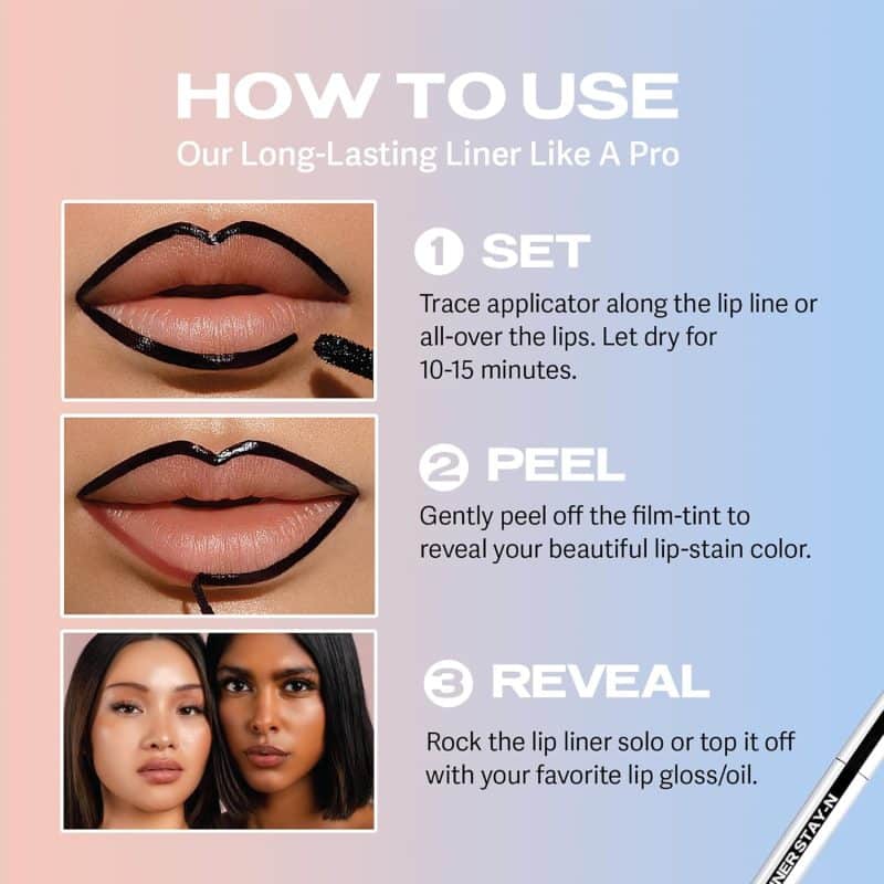 Sacheu Lip Liner Stay-N-Peel Off Lip Liner Tattoo - Image 7