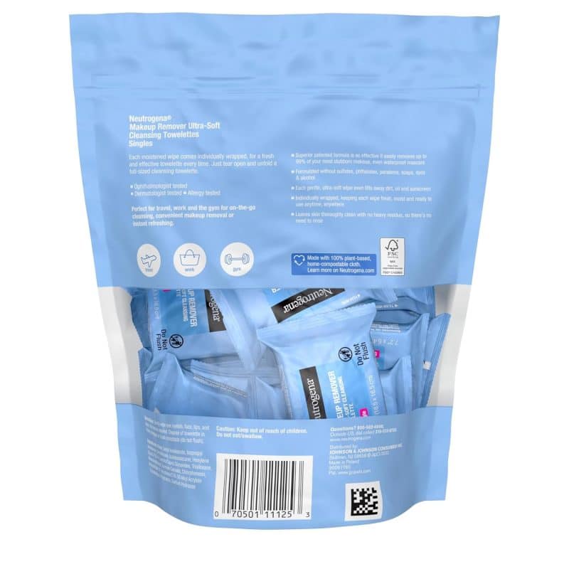 Neutrogena Fragrance-Free Makeup Remover Cleansing Towelette Singles - Image 15