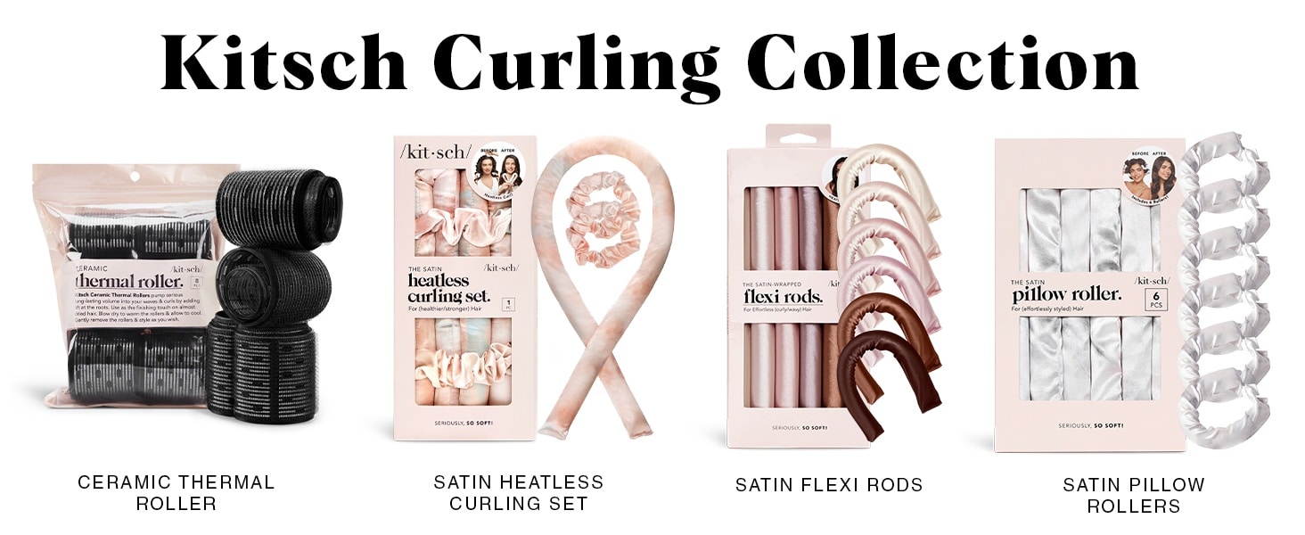 overnight hair heatless curl rods curls curlers to sleep in curling rod satin blowout noheat