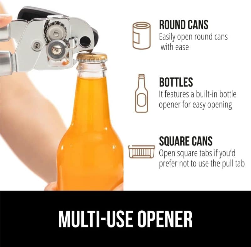 GORILLA GRIP Heavy Duty Stainless Steel Can Opener and Bottle Opener - Image 6