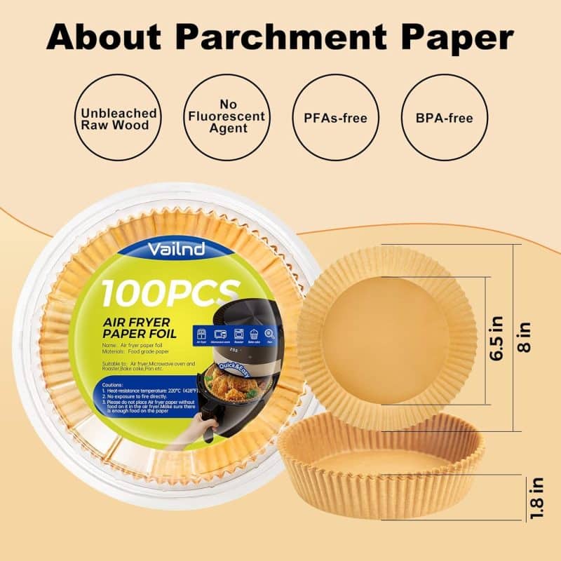 vailnd Air Fryer Disposable Paper Liners - Image 3
