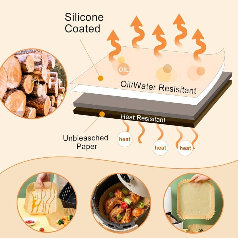 vailnd Air Fryer Disposable Paper Liners - Image 5