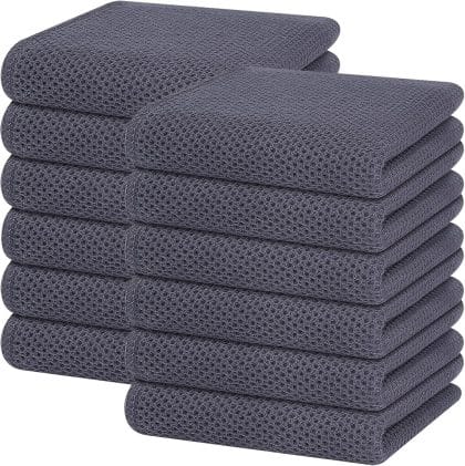 Homaxy 100% Cotton Waffle Weave Kitchen Dish Towels