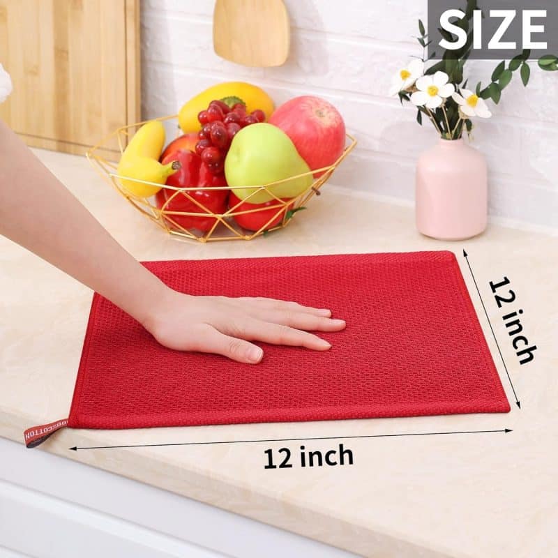 Homaxy 100% Cotton Waffle Weave Kitchen Dish Towels - Image 109