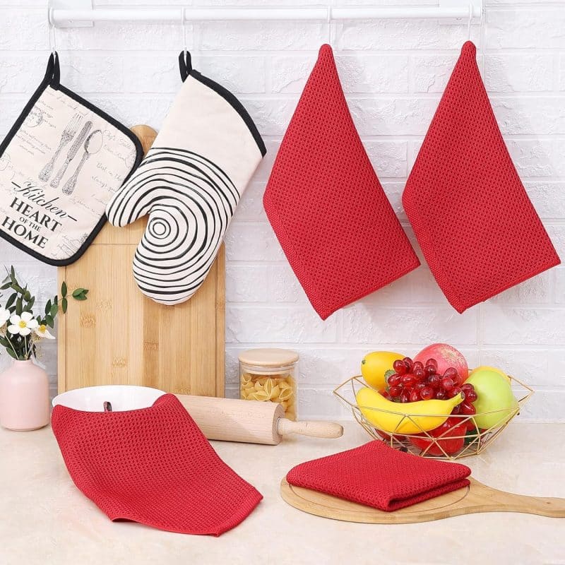 Homaxy 100% Cotton Waffle Weave Kitchen Dish Towels - Image 110