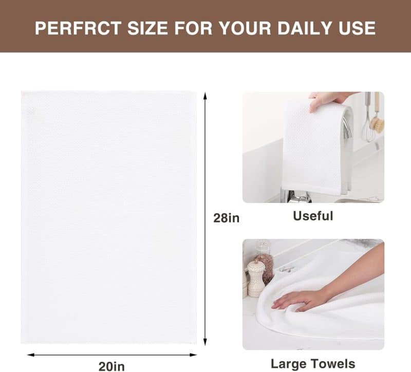 Homaxy 100% Cotton Waffle Weave Kitchen Dish Towels - Image 283