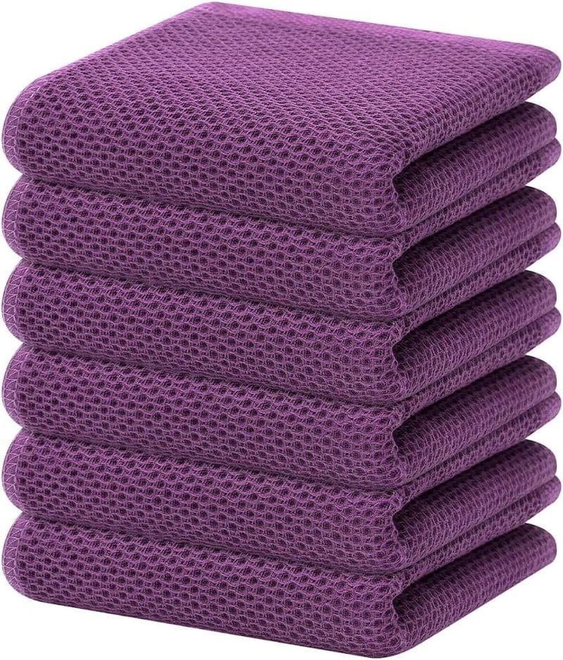 Homaxy 100% Cotton Waffle Weave Kitchen Dish Towels - Image 292