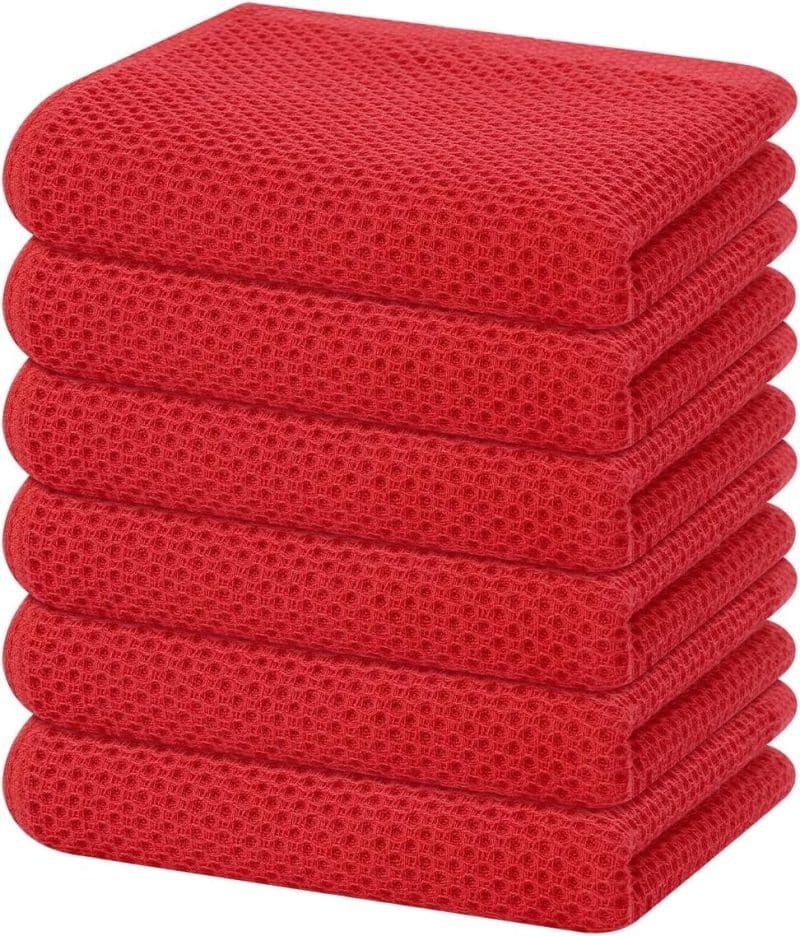 Homaxy 100% Cotton Waffle Weave Kitchen Dish Towels - Image 293