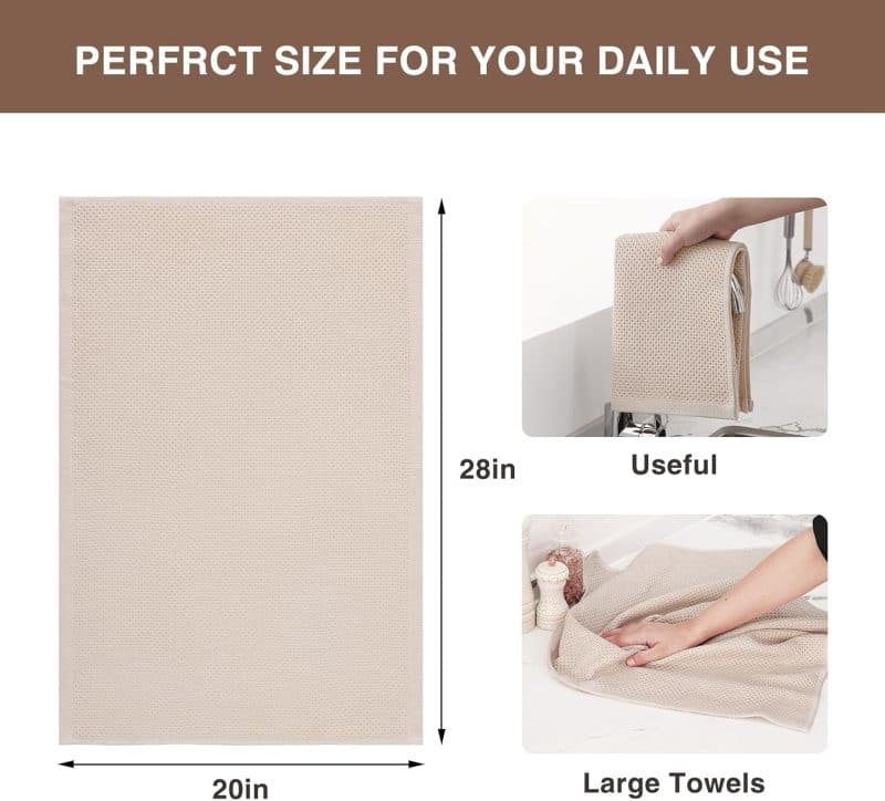 Homaxy 100% Cotton Waffle Weave Kitchen Dish Towels - Image 317