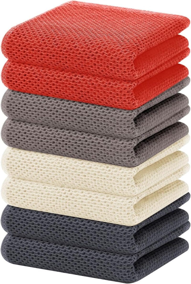 Homaxy 100% Cotton Waffle Weave Kitchen Dish Towels - Image 348