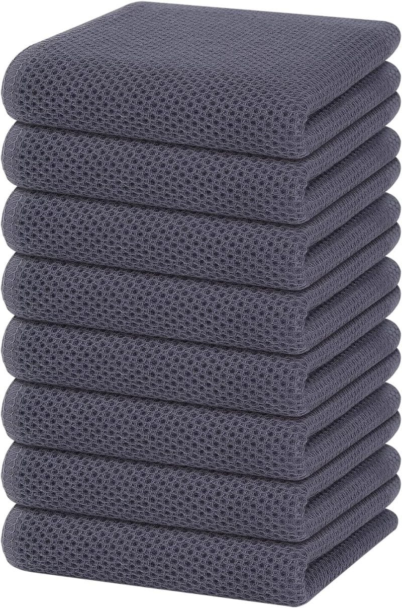 Homaxy 100% Cotton Waffle Weave Kitchen Dish Towels - Image 372