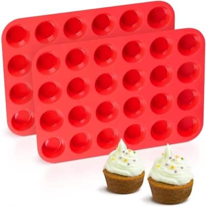 CAKETIME Silicone Mini Muffin Pan