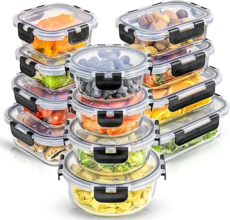 JoyJolt JoyFul Glass Food Storage Containers