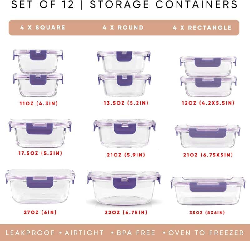 JoyJolt JoyFul Glass Food Storage Containers - Image 11