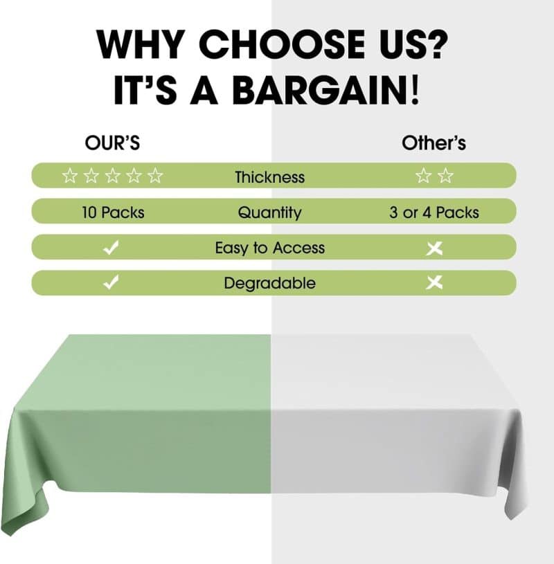 Pureegg Plastic Disposable Table Cloth - Image 36