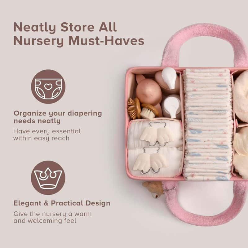 PeraBella Baby Diaper Caddy Organizer for Changing Table - Image 11