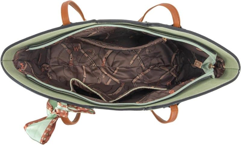 Montana West Tote Bags (Medium Top Handle Handbag with Scarf) - Image 11