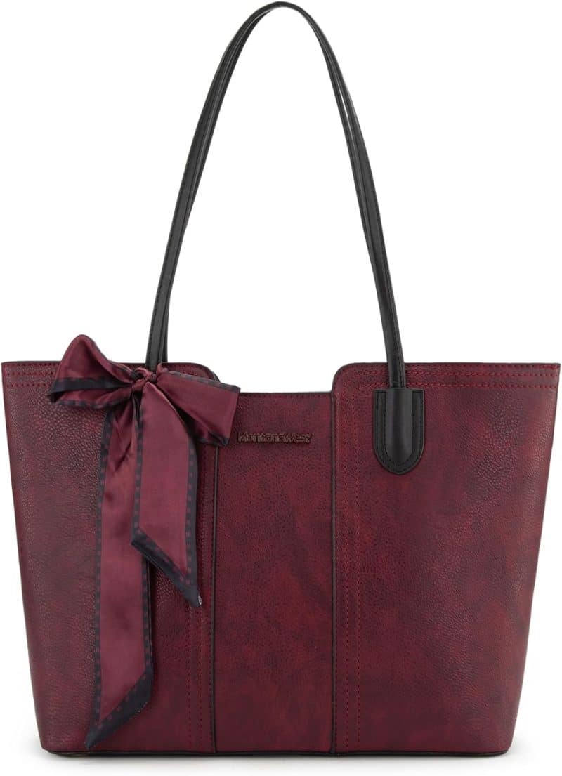 Montana West Tote Bags (Medium Top Handle Handbag with Scarf) - Image 67