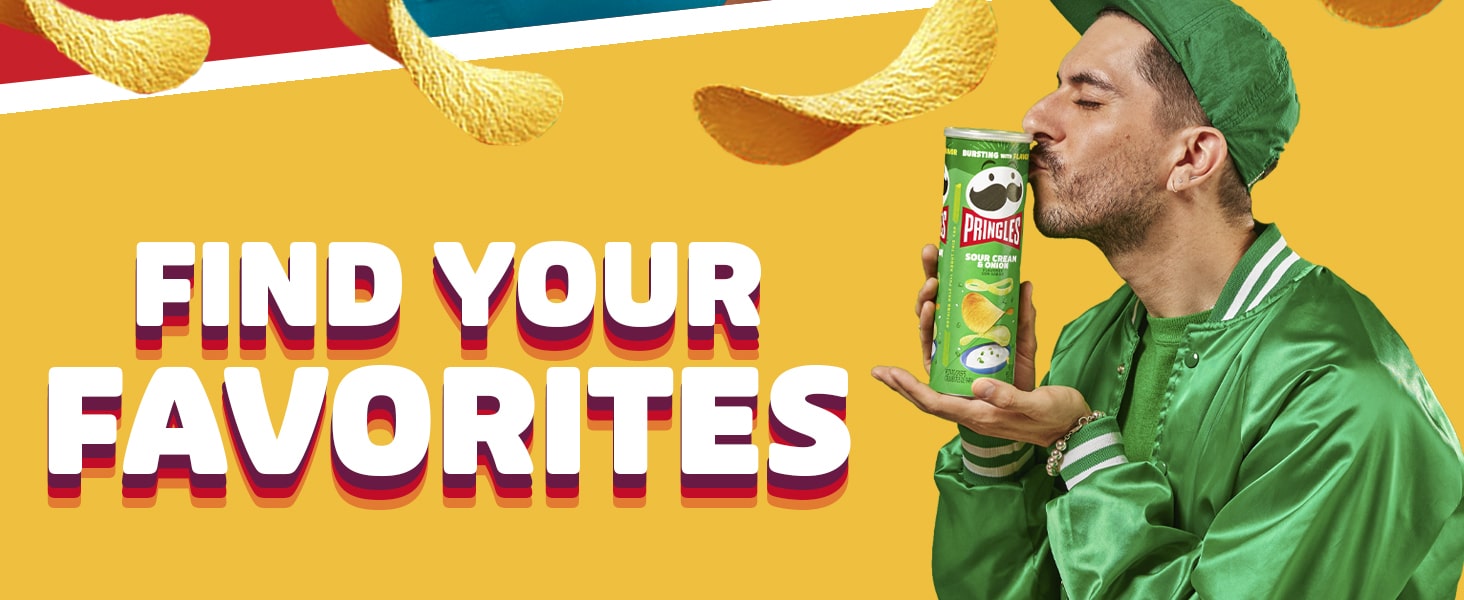 Man & Woman with Pringles 