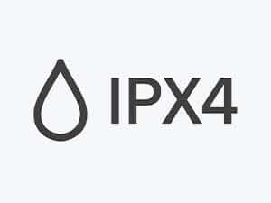  IPX4 splash and sweat-proof 