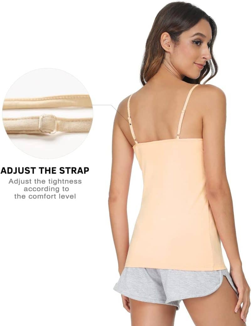 Vislivin Women's Basic Solid Camisole Adjustable Spaghetti Strap Tank Top - Image 9