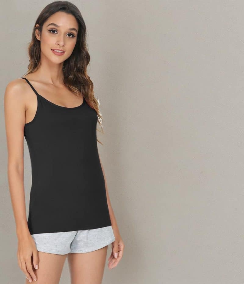 Vislivin Women's Basic Solid Camisole Adjustable Spaghetti Strap Tank Top - Image 12