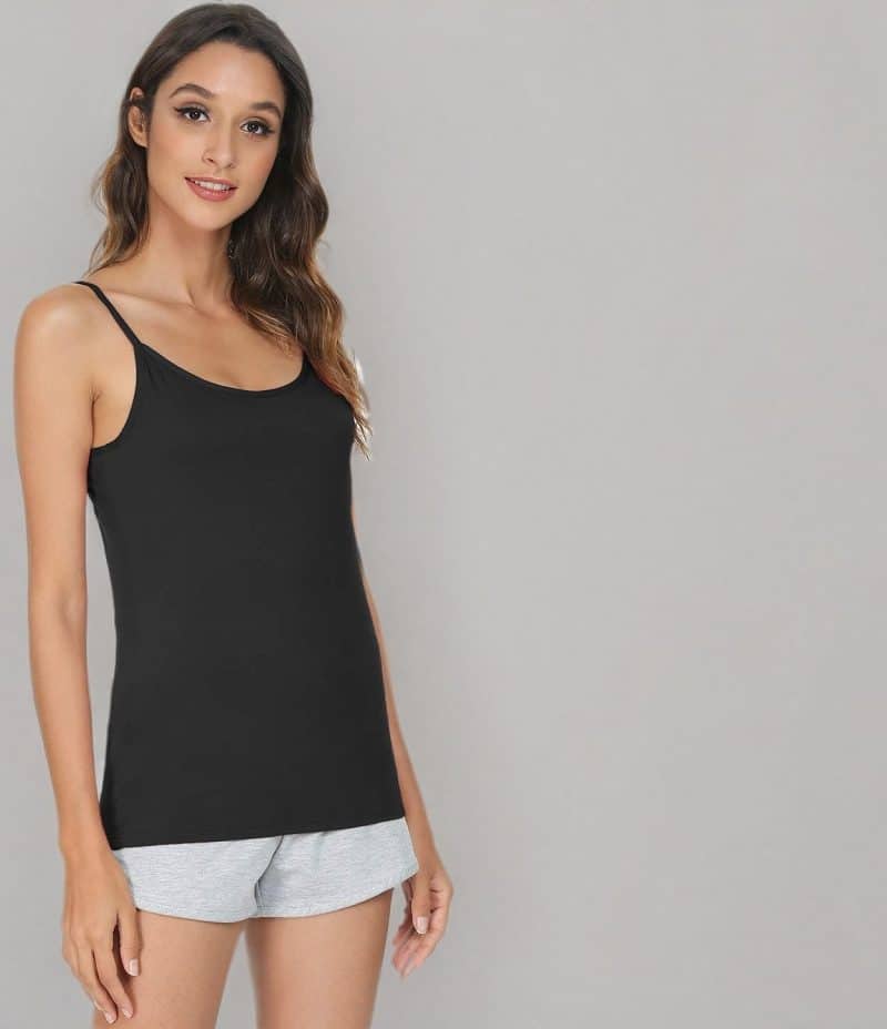 Vislivin Women's Basic Solid Camisole Adjustable Spaghetti Strap Tank Top - Image 18