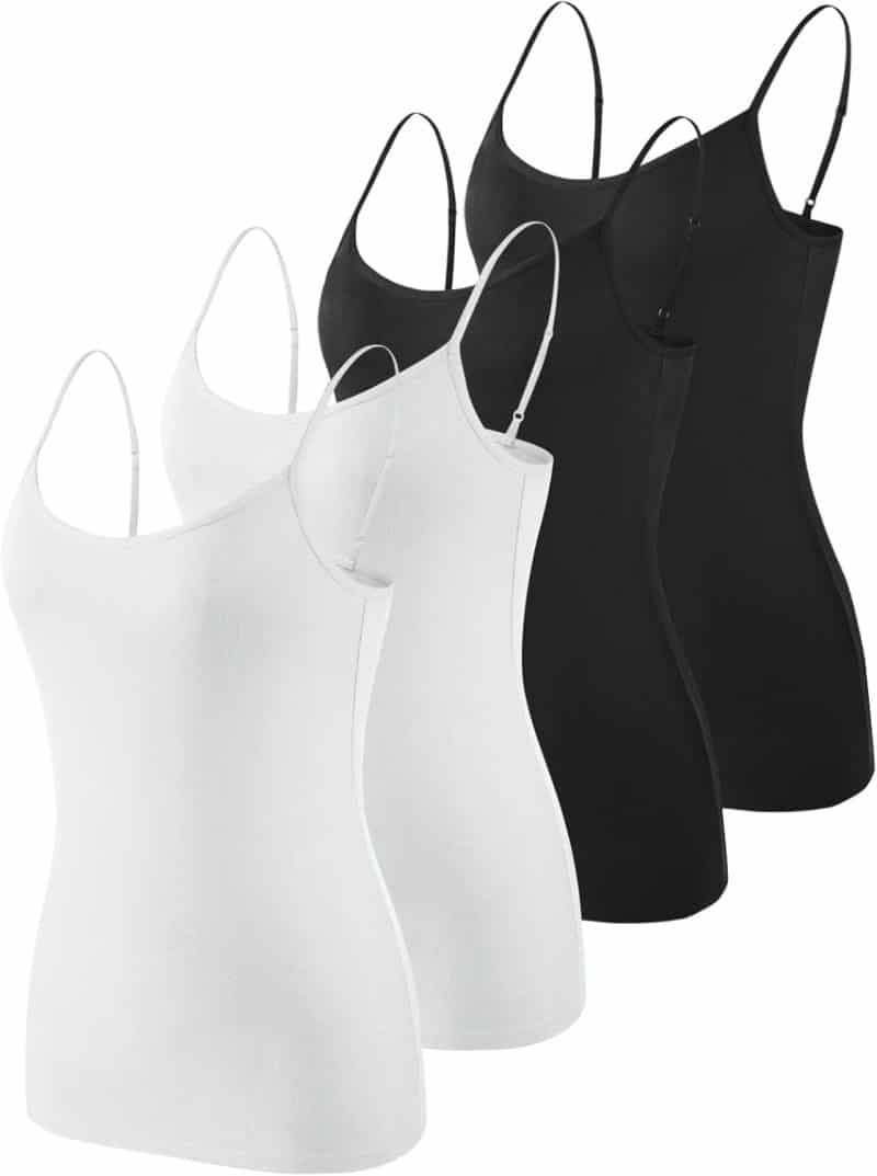 Vislivin Women's Basic Solid Camisole Adjustable Spaghetti Strap Tank Top - Image 33