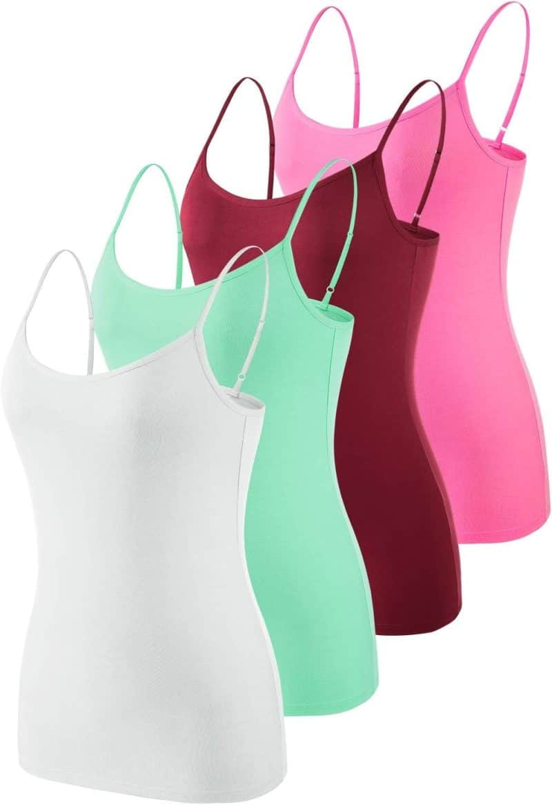 Vislivin Women's Basic Solid Camisole Adjustable Spaghetti Strap Tank Top - Image 37