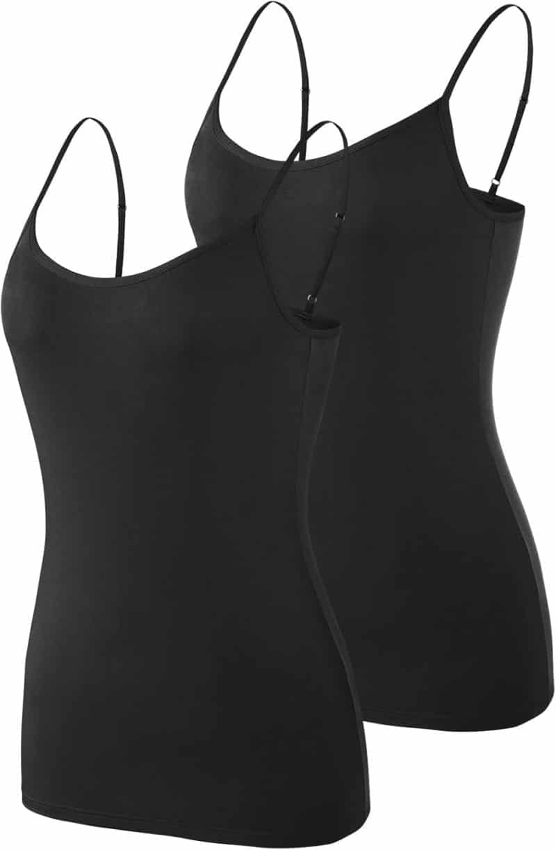 Vislivin Women's Basic Solid Camisole Adjustable Spaghetti Strap Tank Top - Image 45