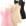 4 Pack - Black/Apricot/Beige/Pink
