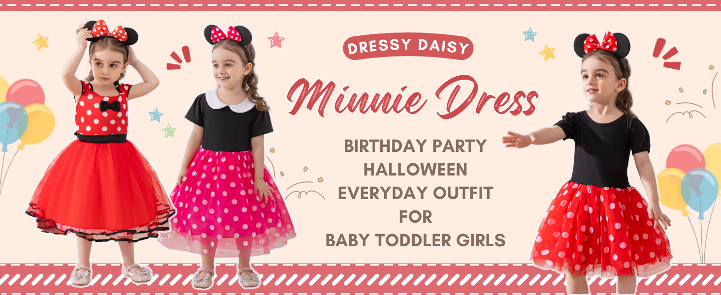 minnie mouse birthday party dress up costume outfit wear toddler little children girls kids