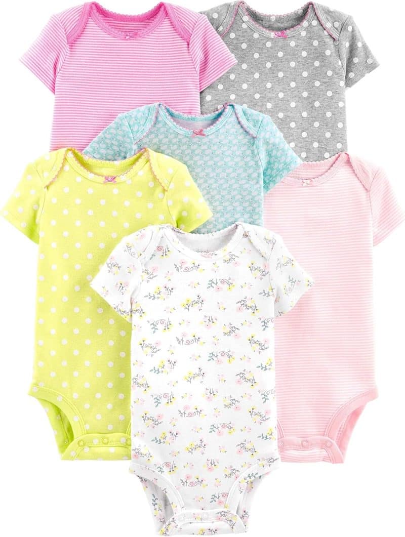 Simple Joys by Carter's baby Girls Short Sleeve Bodysuit (6 Pack) - Image 2