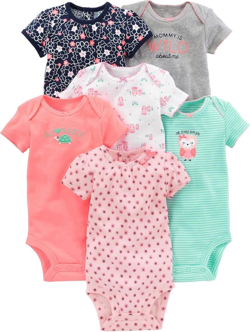 Simple Joys by Carter's baby Girls Short Sleeve Bodysuit (6 Pack) - Image 19