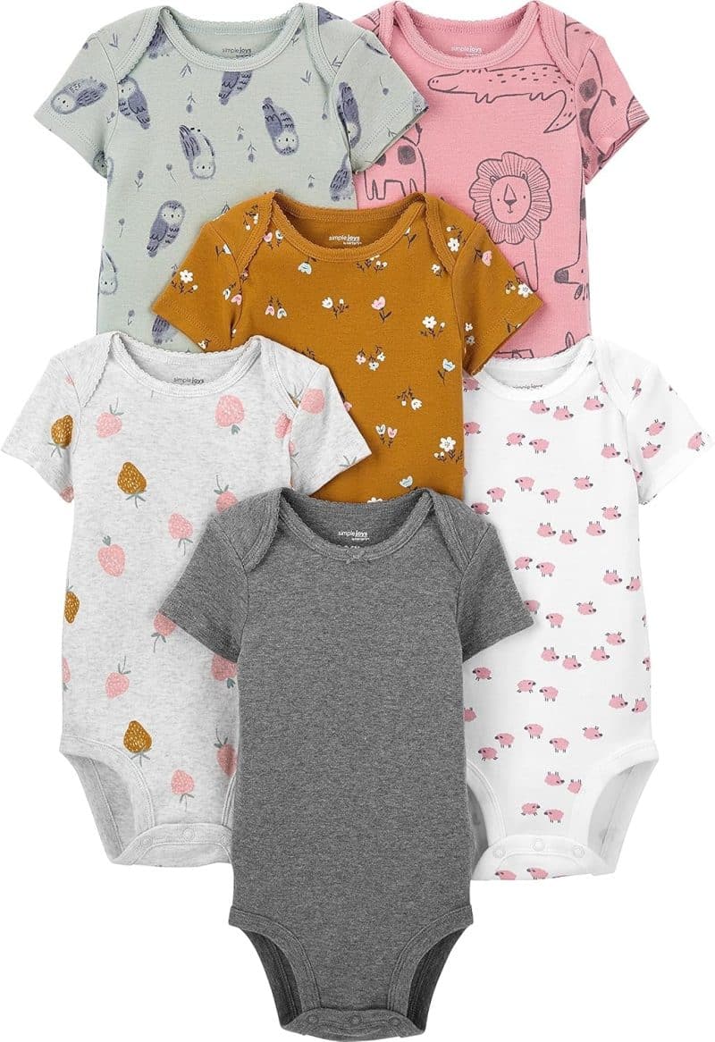 Simple Joys by Carter's baby Girls Short Sleeve Bodysuit (6 Pack) - Image 21