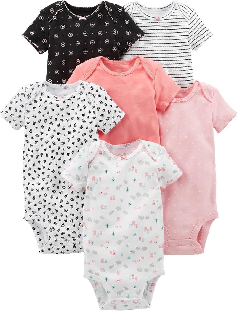 Simple Joys by Carter's baby Girls Short Sleeve Bodysuit (6 Pack) - Image 27