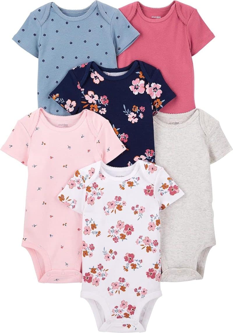 Simple Joys by Carter's baby Girls Short Sleeve Bodysuit (6 Pack) - Image 37