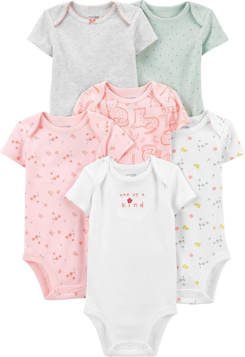 Simple Joys by Carter's baby Girls Short Sleeve Bodysuit (6 Pack) - Image 42