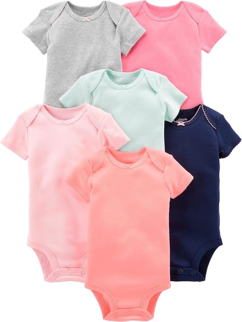 Simple Joys by Carter's baby Girls Short Sleeve Bodysuit (6 Pack) - Image 52